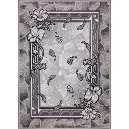 Rectangular carpet Merinos Silver, size 100x200 cm, Gray color