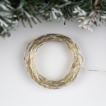 Garland "thread" 10 m Rosa, IP20, silver thread, 100 LED, glow of multi, 12 V-1