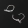Schwenzes with a French fastener, 16 mm (set of 5 pairs), silver color