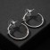 Classic rehearsal earrings, d = 2.5 cm, silver color