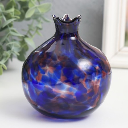 Vase "Grenat" 10 cm, blue-Margonsevaya-1
