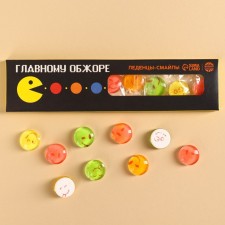 Леденцы - смайлы в коробке «Обжоре», с кислинкой, 30 г.
