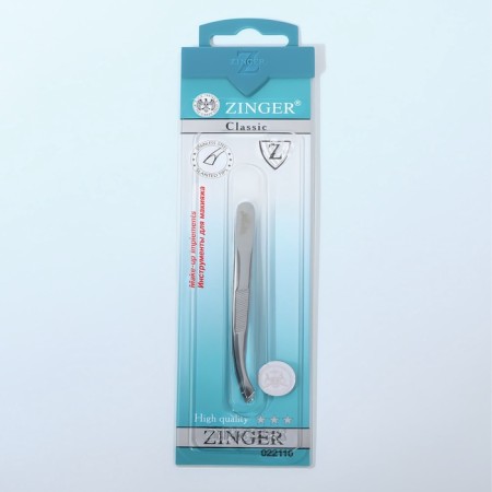 Pinzet is bent, wide, 8.5 cm, on the blist, the color is silver, B-5561-S-7