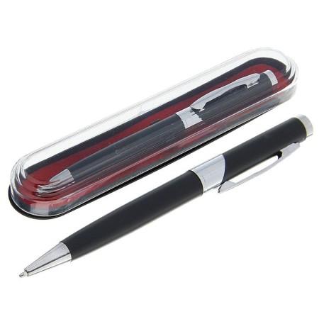 Gift handle, ball "business" in a plastic case, rotary, black with silver inserts-1