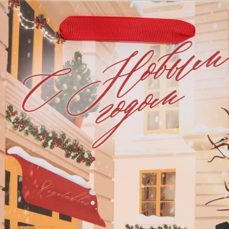 Laminated vertical "Winter City", Ml 23 x 27 x 11.5 cm, New Year-3