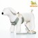 A set with a soft bog "branches", size S, leash 120 x 1.5 cm, fire 28-62 cm, green