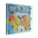 Carty clock is wall-mounted, interior "lime and orange", silent, 25 x 35 cm