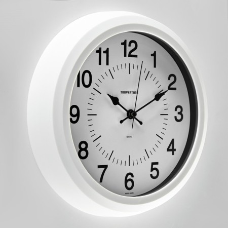 Watch wall, series: classic, d-25 cm, white-1