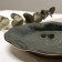 Ceramic plate "Stone", 21.5 cm, dark gray color