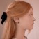 Emall earrings "Devil" heart, red color in silver