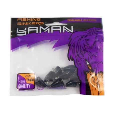 Cargo bullet-excentric stained collapsible Yaman 10 pcs., 10 g, black-4
