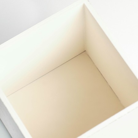 Kashpo - wooden box "Provence" 13.5x13.5x30 cm beige-2
