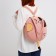 Youth bag with a zipper, pink color