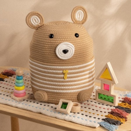 Bear weaving basket "Bear", 25x26x41 cm-4