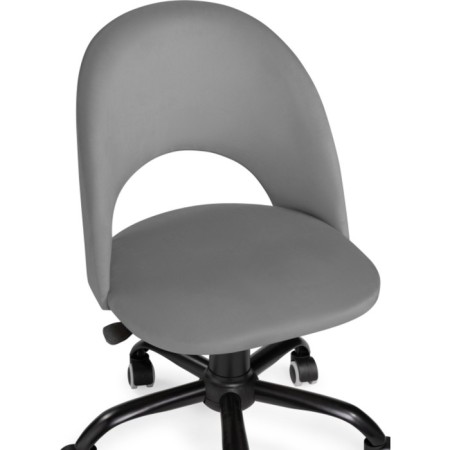 Computer chair Irre Metal/velor, black/gray 56x60x87 cm-4