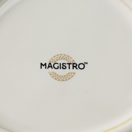 Porcelain salad Magistro "Paveti", 400 ml, D = 15.3 cm, blue color-4