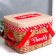 Rectangular metal box with handles "Red basket" 10.6x12.7x15.3 cm