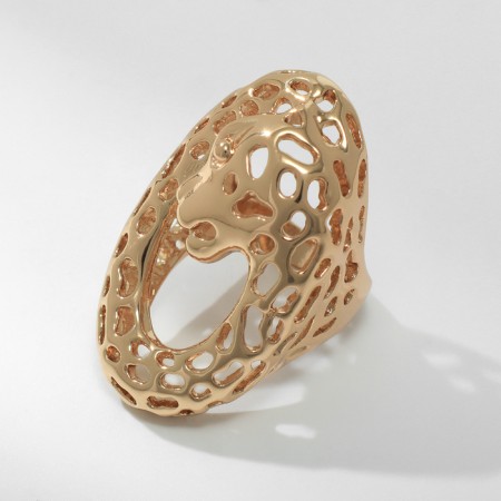 Ring Metal "Trend" cheetah, color gold, size 18-1