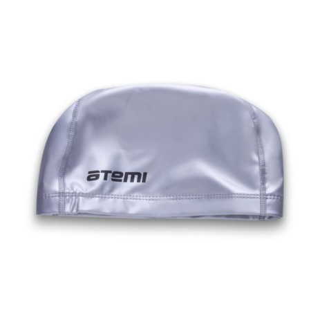 ATEMI Pu 12 swimming cap, fabric with polyurethane coating, silver color-3