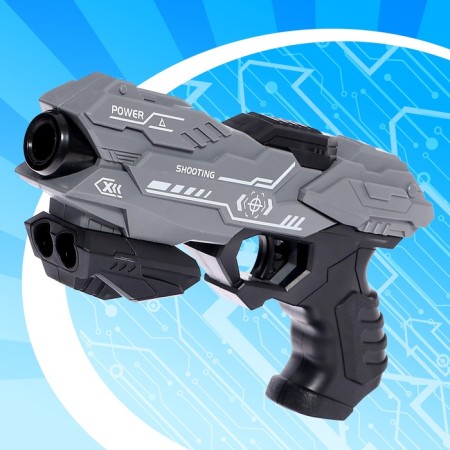 Power Gun blaster, shoots soft bullets, mix color-6