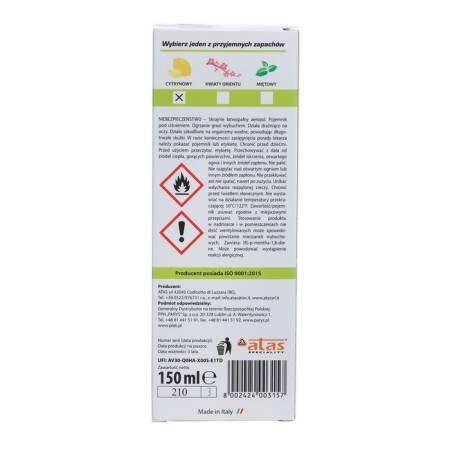 PLAK Airclim air conditioning cleaner, lemon, 150 ml-3