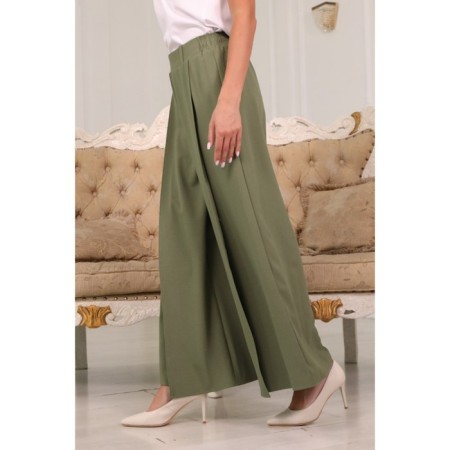 Women's pants, size 42, khaki color-2