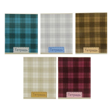 Notebook of 48 sheets in Calligrata "Scottish", cover coated cardboard, block No. 2, whiteness 75% (gray sheets), mix