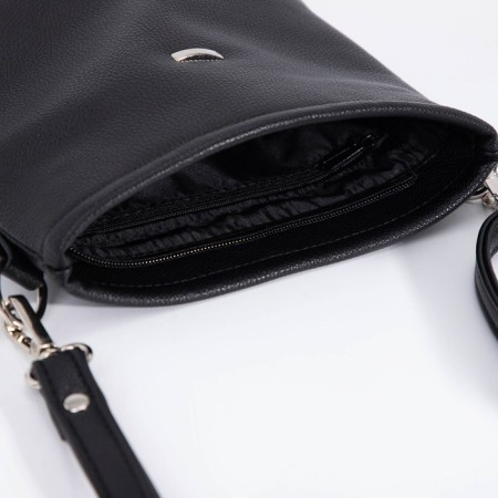 Bag Cross-Bodi with a zipper, black color-5