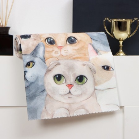 Plaid Ethel "Cozy Cats", 75x100 cm, 100% polyester, fleece