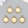 Decor for creativity metal, enamel, rhinestones "Sun-Smail" yellow, gold 0.2x1.8x2.1 cm