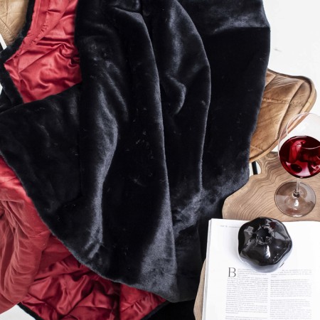 Плед меховой Stenova Home Black ruby, размер 140x200 см