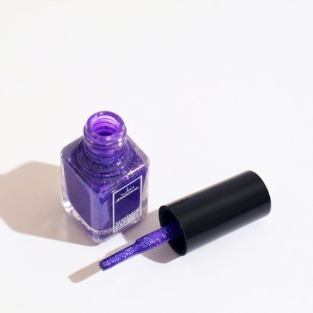 Nail polish with shimmer gel effect S109 Indigo sparkling, 6 ml-3