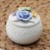 Ceramic bank for bulk products "Flowers", 160 ml, white color