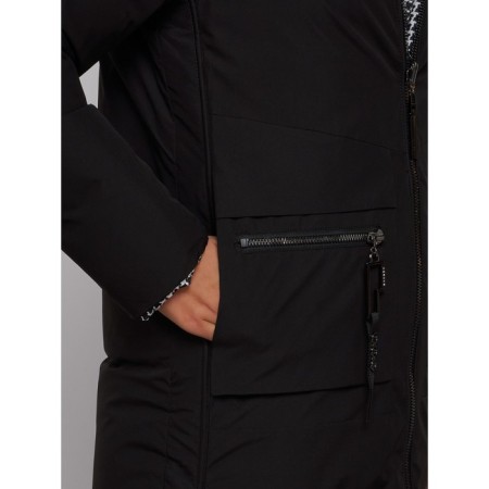 Coat insulated double -sided female, size 46, black color-8
