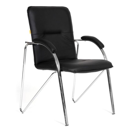 Chair for visitors Chairman 850 Eco -leather Terra 118 Black (Sobr.)