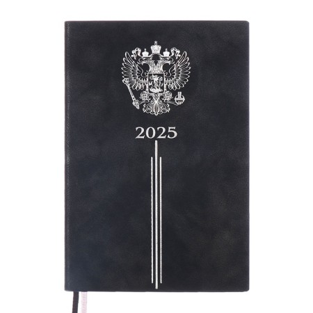 Dated 2025 diary, A5, 176 sheets of Escalada, solid cover of artificial leather, 3D design, foil, liesse embossing, cream block 70 g/m2, black-2