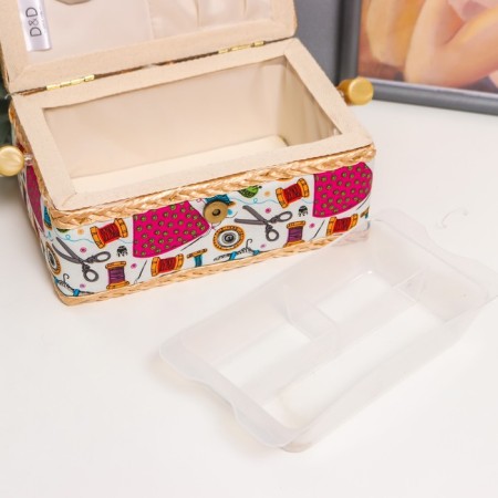 Casket for needlework "needlewoman" 10x13x19.5 cm-4