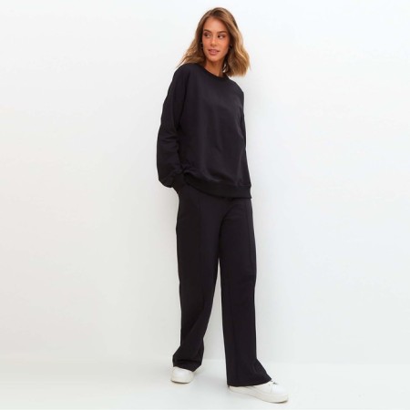 Women's costume (sweatshirt/pants), black color, size 48-4