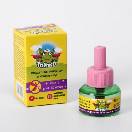 An additional bottle-liquid "Taezha", from mosquitoes and flies, without smell, 60 nights, 40 ml