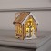 Christmas tree toy "House with a deer and a snowman", from batteries, a glow of warm white