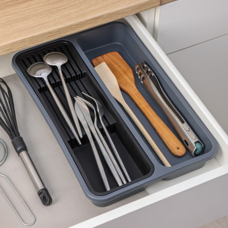 Tray for cutlery and knives, 40 × 26 × 5.1 cm, 2 compartments-1