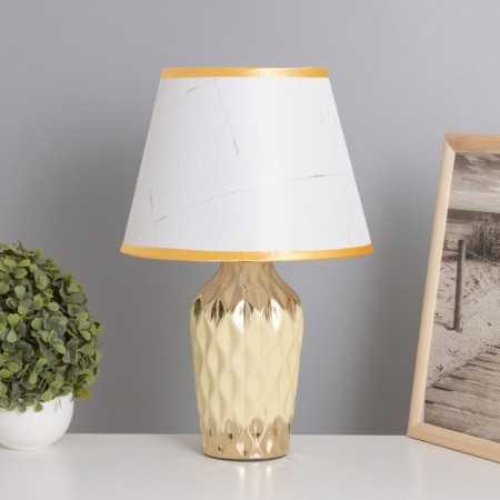 Table lamp "Natalia" 1x40W E14 beige/gold 24x24x40cm