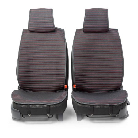Front seats Car Performance, 2 pcs, alcantara, black-red-1