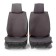 Front seats Car Performance, 2 pcs, alcantara, black-red