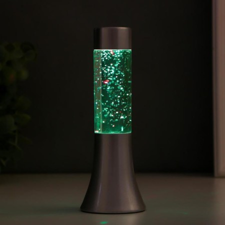 Lumber "Brill of Cylinder" LED, LAVA, sparkle, from batteries 3HLR44 silver 18 cm Risalux-3