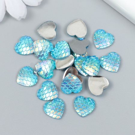 Decor for creativity Plastic "Scales Blue - Heart" 1.2x1.2 cm-2