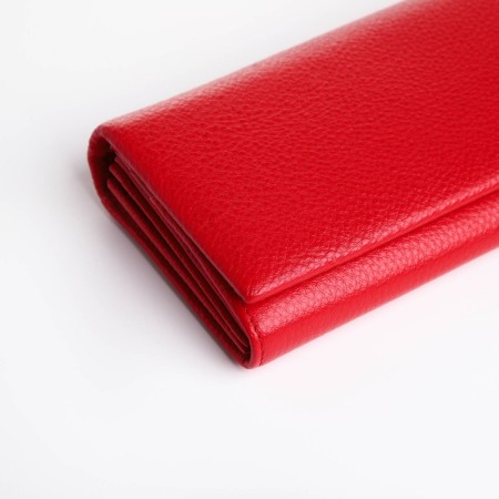 Women's wallet on magnet, red color-2