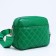 Bag Cross-Bodi with a zipper, green color