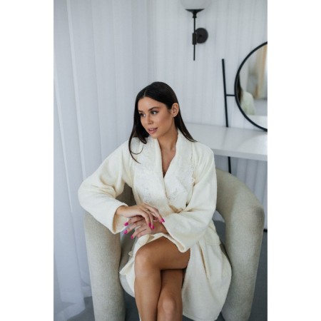 Frequency bathrobe, size 52, champagne color-8