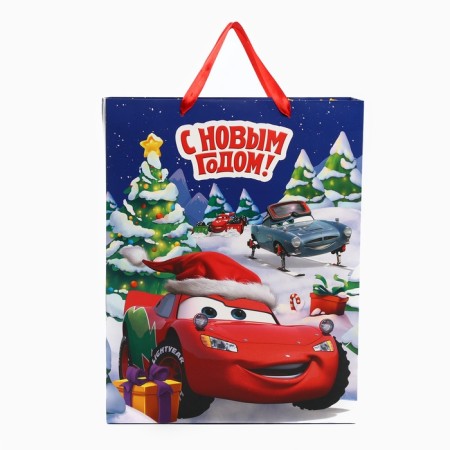 New Year. Gift package, 31x40x11.5 cm, cars-2
